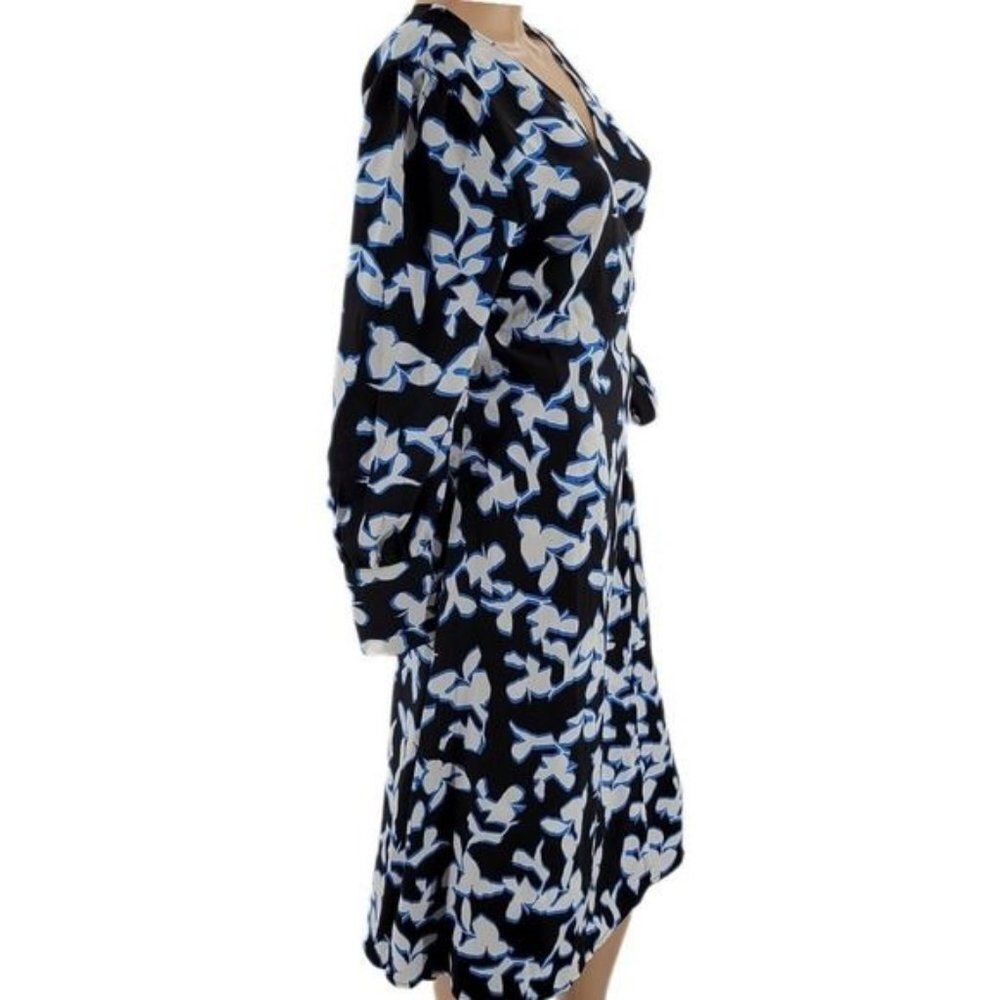 Halogen Surplice V-neck Long Sleeves Midi Dress XSP. - Picture 6 of 9